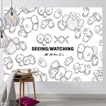 Nordic Net red hanging cloth ins Tide brand Sesame Street background cloth wall cloth room layout dormitory bedside decorative tapestries