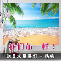 Nordic Net red ins background cloth room bedroom bedside hanging cloth live photo arrangement background wall landscape tapestry