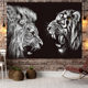 Nordic lion background cloth ins hanging cloth decoration fabric hanging painting girl internet celebrity bedside tapestry dormitory wall cloth