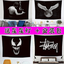 Net Red Anchor Live background cloth ins hanging cloth dormitory layout room tapestry bedside bedroom background wall decoration