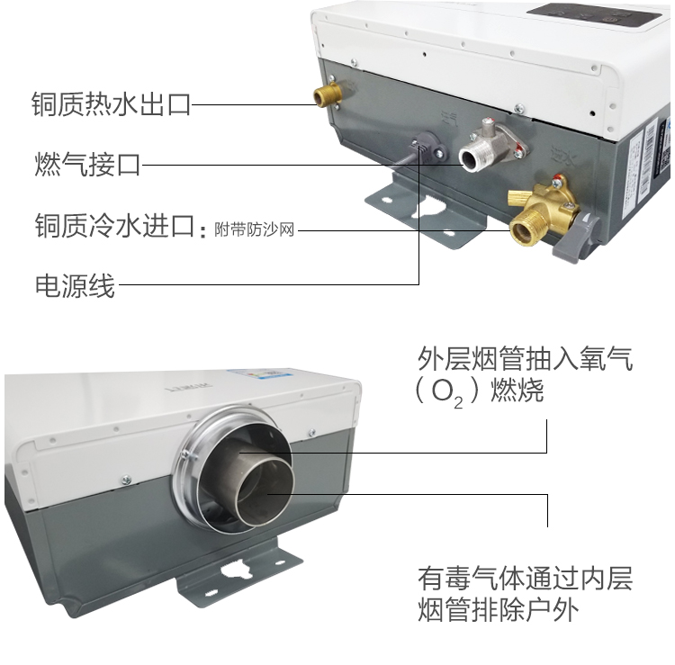 chống giật bình nóng lạnh Máy nước nóng khí macro / 万家乐 JSQ16-8M2 8L khí thải tự nhiên mạnh khí thải gia đình - Máy đun nước binh nong lanh