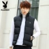 Mùa thu đông Playboy xuống cotton vest nam phiên bản Hàn Quốc của vest ấm áp vest dày áo khoác bánh mì áo khoác áo ba lỗ tanktop nam Áo vest cotton