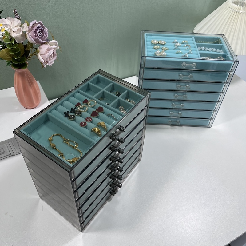 Jewelry Storage Box, Seven-Layer, Large Capacity, High-End, Exquisite, Anti-Oxidation Jewelry Storage Box for Earrings, Necklaces, Bracelets