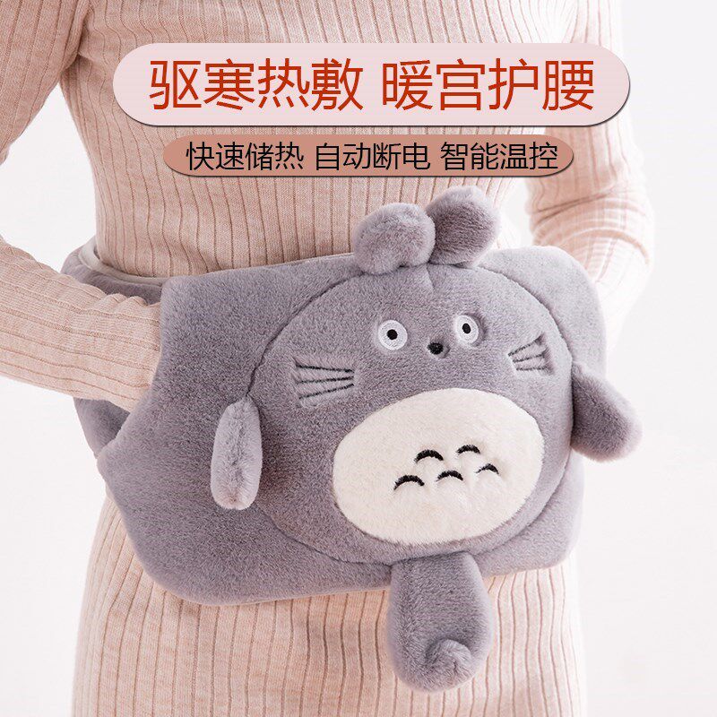 Explosion-proof rechargeable hot water bottle plush cute warm baby injection water warm hand treasure female hot compress warm belly warm belt