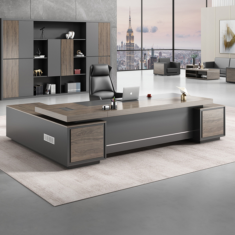 Office boss desk office chair combination simple modern manager room president chairman single table executive desk