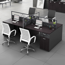 Staff desk 4 people simple modern office screen staff table and chair combination 6 people Office Furniture