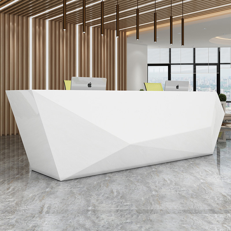 Jiahang Corporate Front Desk Creative baking Lacquer Minimalist Modern Office Front Desk Desk Reception Desk Service Desk Collection Counter Bar Counter