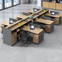 With Cabinet Desk Brief Brief Modern Staff Table And Chairs Combination Of Four Staff Table Financial Deck Six Partition Stations