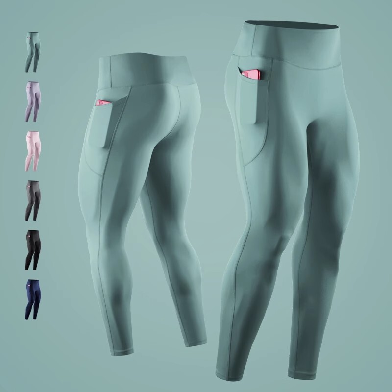 Men's Running Compression Pants, High-Waisted, High-Elasticity, Quick-Drying, for Sports Training, Track and Field, Basketball, and Fitness