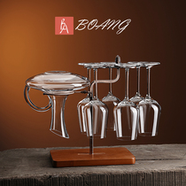 Red Wine Glass Suit Home Eurostyle Crystal Cup High Foot Cup Creative Wine Glass Decanter Suit Luxurious Upscale