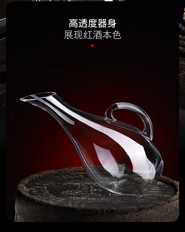 Pha lê đỏ rượu vang decanter đặt hộ gia đình rượu vang rượu vang cá tính dày hip bình tách rượu - Rượu vang