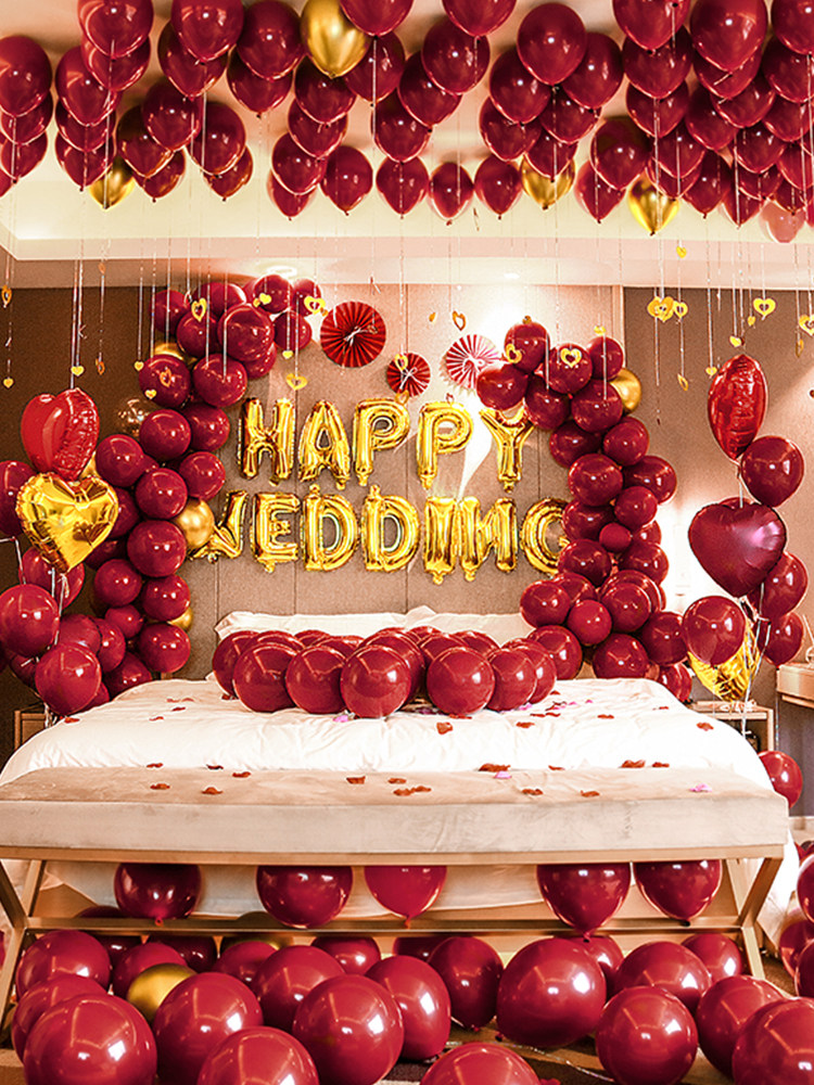 New house wedding Wedding room decoration set Men's wedding supplies Daquan Women's bedroom decoration Romantic creative balloons