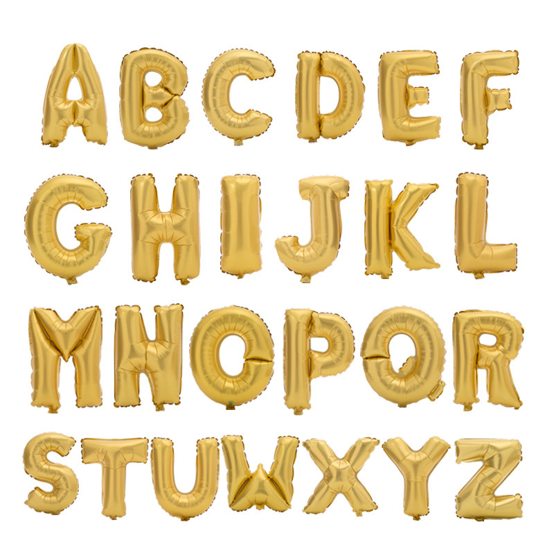 Aluminum film 16 inch thick letter balloon birthday surprise digital Party layout l260 1 standard color rainbow full sky