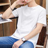 Pure white (single -piece) short -sleeved T -shirt