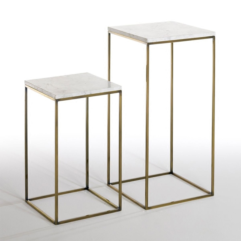 Modern minimalist sofa side a few marble small coffee table Nordic corner a few square a few wrought iron table living room mini side table