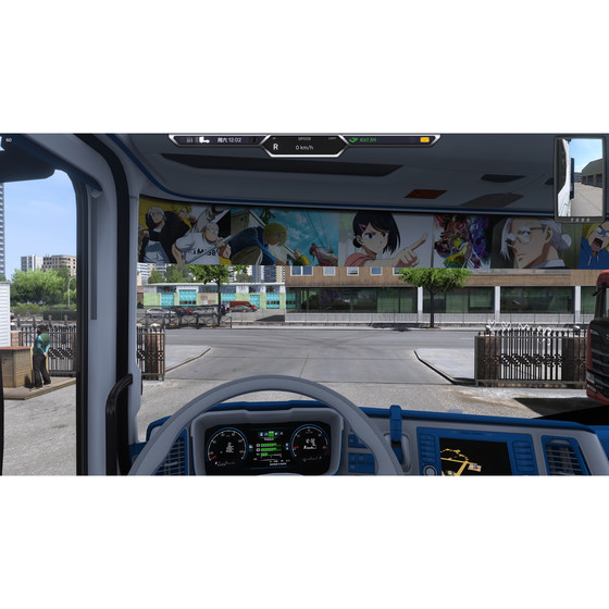 Euro Truck Simulator 2 Anime Window Sticker Mod Truck Interior Mod Windshield Sticker European Truck Simulation