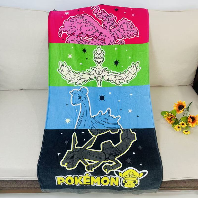 Free Shipping Cartoon Pokémon Kodak Duck Pikachu Ultra Pure Cotton Bath Towel Large Towel Soft Absorbent with Slight Imperfections