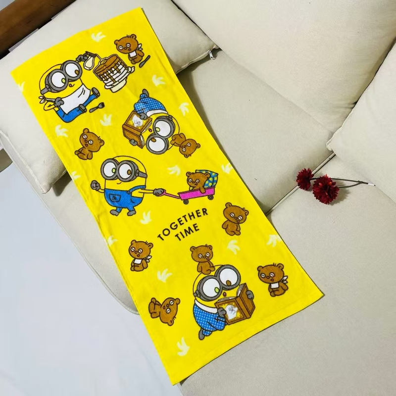 Island Country Order Yellow Cartoon Towel Face Towel Cute Hand Towel Korean Style Face Wash Towel Soft Absorbent Pure Cotton Japanese Order