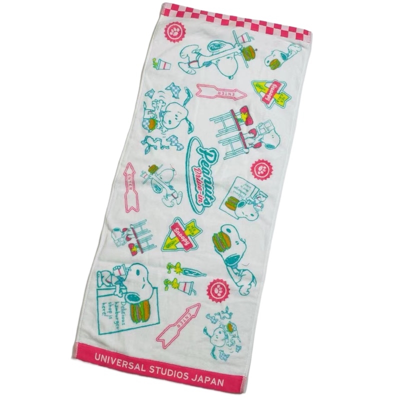 Peanuts Snoopy Cartoon Long Towel Pure Cotton Face Towel Hand Towel Washcloth Soft Absorbent Cute Daily Use