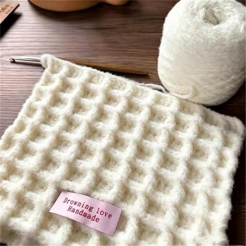 Handmade Crochet Waffle Scarf, Warm Mint Milk Mousse Cloud-Like Texture, Unique DIY Scarf Material Kit Handmade Crochet Waffle Scarf, Warm Mint Milk Mousse Cloud-Like Texture, Unique DIY Scarf Material Kit