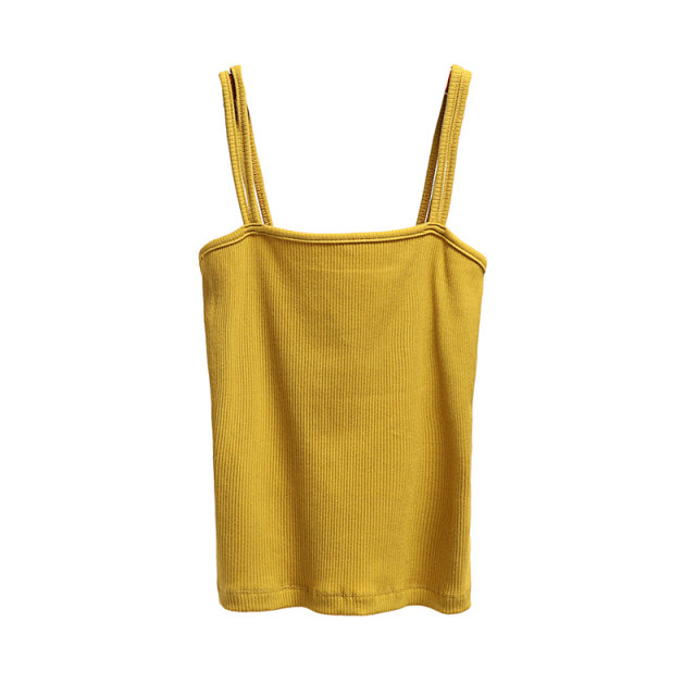 Small camisole female tube top 2023 summer tight-fitting inner and outer wear sexy knitted all-match bottoming shirt top tide