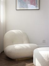 Nordic ins Net red designer bedroom sofa small apartment lamb cashmere lazy sofa living room cloud sofa chair