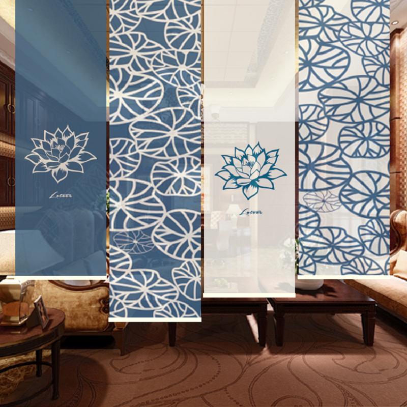 Modern Chinese minimalist lotus lotus leaf partition screen customised classical country wind living room bookhouse bedroom roller shutters