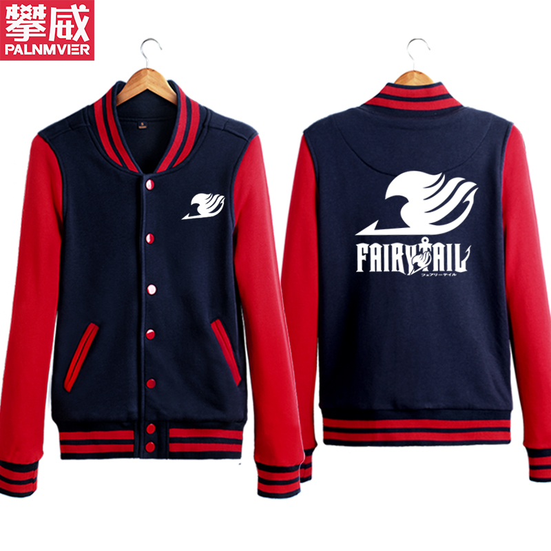 Fairy Tail Quần áo Fairy Tail Guild Logo Áo len mùa thu và mùa đông Áo len nam và nữ mặc bóng chày áo khoác nam đẹp