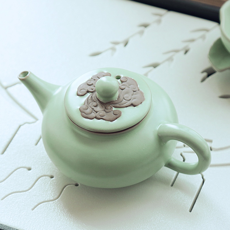 Open the slice TaoZi your up kung fu tea pot can keep checking ceramic tea set small home beauty single pot teapot