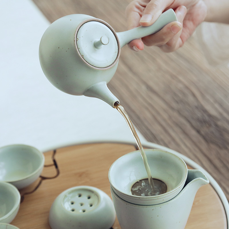 Ceramic teapot TaoZi household kung fu your up side put the pot of Japanese zen tea restoring ancient ways is I and contracted