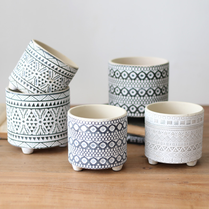 Find Some Creative Ceramic Flower Pots With Legs Tabletop Species Flowers Multimeat Vegetal Garden Balcony Florator Nordic Style