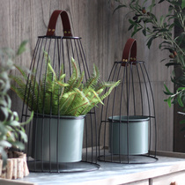 Forget a Nordic Iron flower barrel iron barrel flower frame window hanging decorative parts