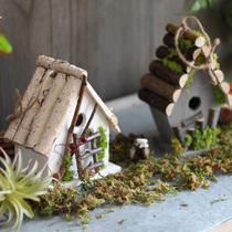 Look for a wooden bird nest bird house balcony garden garden garden decoration of the furnished window decoration