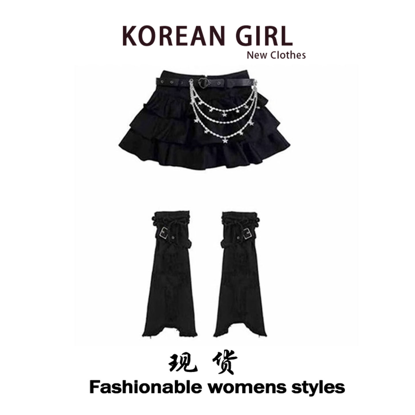 The 2025 new black sweet and versatile puff cake dress for women's summer y2k hot girl high-waisted A-line short skirt