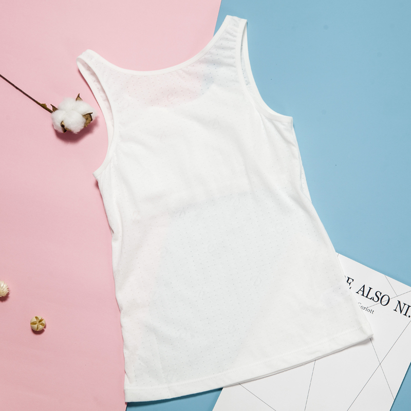 Yilanfen cotton siêu mỏng thể thao phát triển đồ lót học sinh dài chống sương điểm áo vest nữ ao lot nu