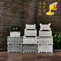 Selected stone Stone carving White marble Marble Bluestone incense burner Cemetery Cemetery Outdoor worship candlestick
