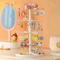 Desktop pendant display rack keychain display rack acrylic hanging rack rotating desktop display rack jewelry hook small