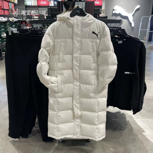 Puma, зимняя длинная толстовка с капюшоном, спортивный пуховик, с печатью вашего логотипа