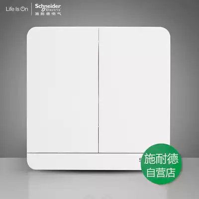 Schneider switch socket Yishang mirror porcelain white double double switch double switch
