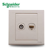 Schneider Switch Socket Ruyi Brilliant Golden Color Mesh View Socket Computer TV Socket 86 Type de cache