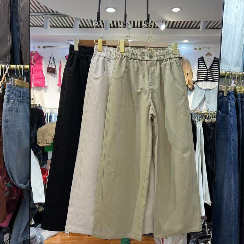Spring and Autumn Rebecca 25005 Wide-Leg Pants for Petite Women, Floor-Length, Four-Way Stretch, High-Waisted, Suitable for Thick Thighs, Casual Women's Pants Spring and Autumn Rebecca 25005 Wide-Leg Pants for Petite Women, Floor-Length, Four-Way Stretch, High-Waisted, Suitable for Thick Thighs, Casual Women's Pants