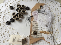 Bronze blooming gas eye nail junk journal accessories material retro handbook 5mm inner diameter 100 pieces