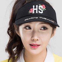 Korean hustony golf hat female shade without top golf flower anti-ultraviolet outdoor male top hat