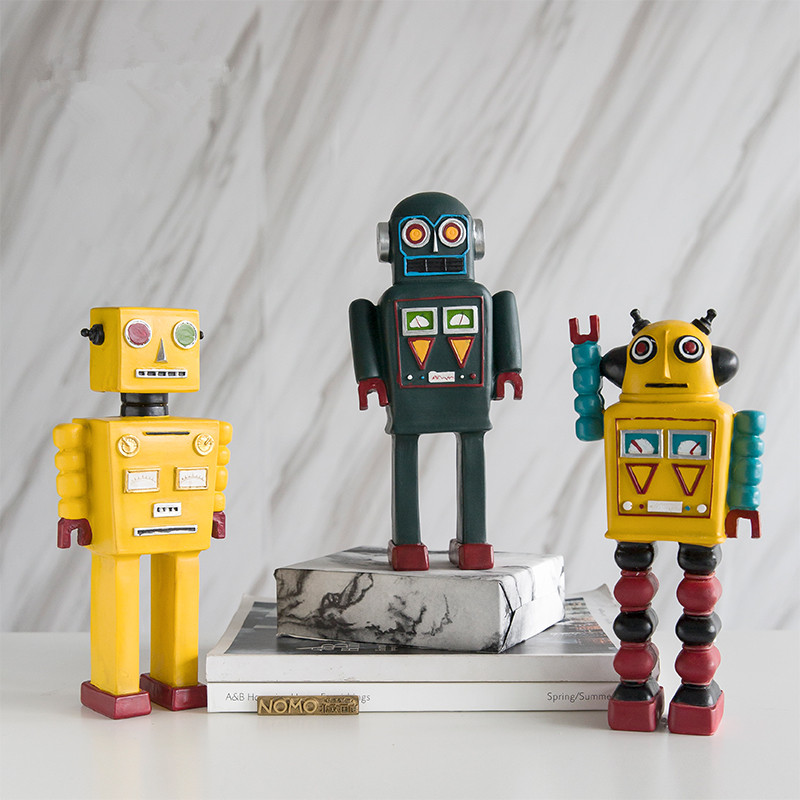 Nordic Retro Adornment Robot Pendulum Café Bar Clothing Shop Shop Window Dining Room Separator Furnishing