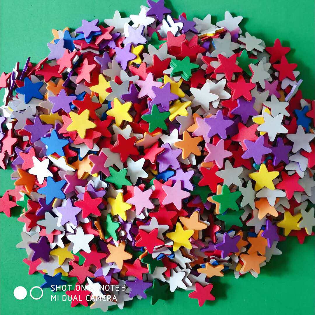 Kindergarten New Primary Student Pentagon Reward Sticker 10 - 30 yuan with Backrub Diy Star Paste