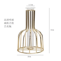 Труба железная ваза +прозрачная стеклянная бутылка