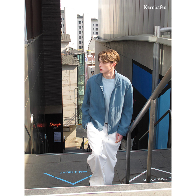Summer Lightweight Blue Limited Edition Sun Protection Drawstring Thin Jacket for Men |   Kernhafen