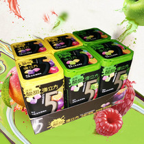 Wrigley 5 mini sweet and sour bomb cube 30g * 6 bottles of sugar-free gum Apple Mango Berry Hawthorn kumquat sour plum
