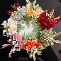 New forest style rich peony simulation flower corsage Hong Kong and Macao Huilan flower blooming conference VIP ladies wrist flower