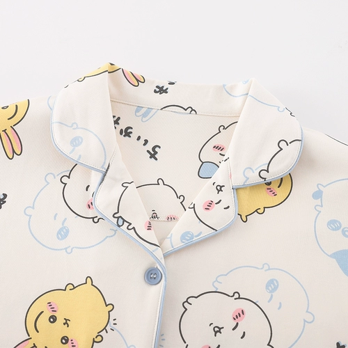 Летняя пижама, хлопковые милые осенние штаны